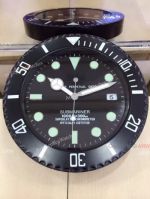 New Upgraded Copy Rolex Submariner w cyclops Wall Clock Solid Black_th.jpg
